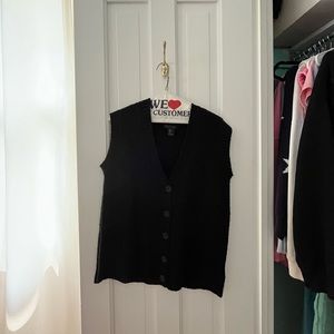 Button down sweater vest oversize